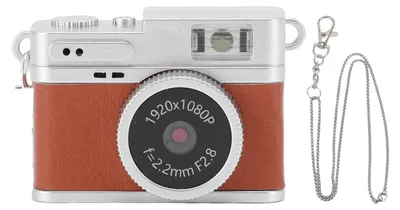 Zdjęcie produktu dla Mały aparat cyfrowy w stylu retro 1080P FHD 0,96 cala kolorowy ekran brelok z lampą błyskową 4 filtry do nauki fotografowania podczas podróży