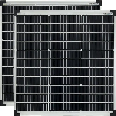 Produktbild von 2x 60 Watt monokristallin Solarmodule Solarpanel Wohnmobil Garten Camping