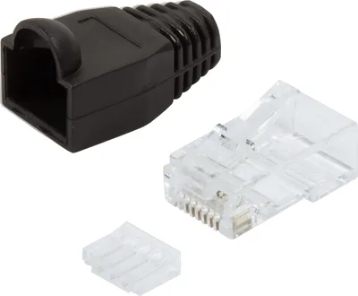 Produktbild von LogiLink RJ45 Stecker Kat.6 ungeschirmt schwarz 100 Stück
