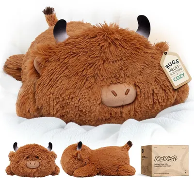 Produktbild von Kuscheltier Plüschkuh - Highland Cow - 33 cm - Weich und waschbar - Kuschelkissen