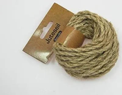 Produktbild von Juteseil aus natürlicher Jute, 4 Millimeter Durchmesser, 12 Meter Länge für Bastelarbeiten