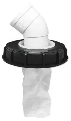 Produktbild von IBC Deckelfilter 150 bis 165 mm Nylon Filterdeckel mit 45 Grad Bogen für Regenwassertank Garten IBC Container