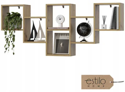 Produktbild von Wandregal Eiche 160cm – Hängeregal aus MDF – Bücherregal für Wohnzimmer, Schlafzimmer, Küche