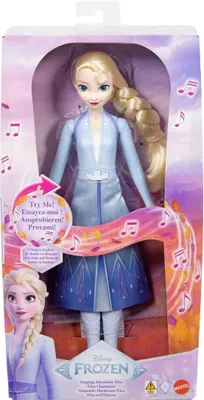 Produktbild von Disney Frozen Disney Die Eiskönigin Singende Elsa-Puppe, die „Wo noch niemand war“ aus dem Film in 4 Sprachen singt, Modepuppe, Weiblich, 3 Jahr(e), Mädchen, Mit Ton, 300 mm