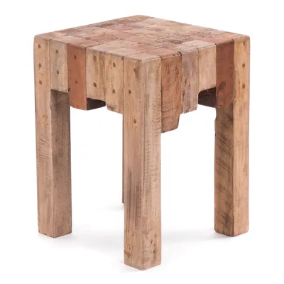 Produktbild von HOCKER "NATURA" | Altholz, 40x30x30 cm (HxBxT) | Holzhocker | Farbe: 01 natur-vintage