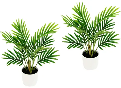 Künstliche Phoenix-Palme, 30 cm, im Topf, grün, pflegeleicht