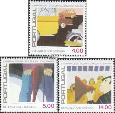 Produktbild von Briefmarken Portugal 1979 Mi 1436-1438 (kompl.Ausg.) postfrisch Lärmschutzkampagne