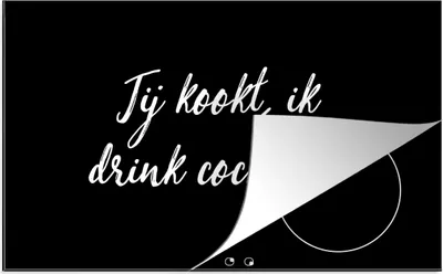 Produktbild von KitchenYeah© Herdabdeckplatte Du kochst, ich trinke Cocktails - Zitate - Sprichwörter - Cocktail - Getränke , 90x52cm, Küche Deko, Glaskeramikkochfeld Herdabdeckung, Abdeckplatte fùr Kochfeld