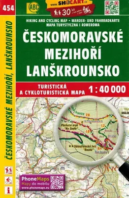 Zdjęcie produktu dla Mapa turystyczna Czech: Ceskomoravské mezihori, Lanskrounsko 1 : 40 000