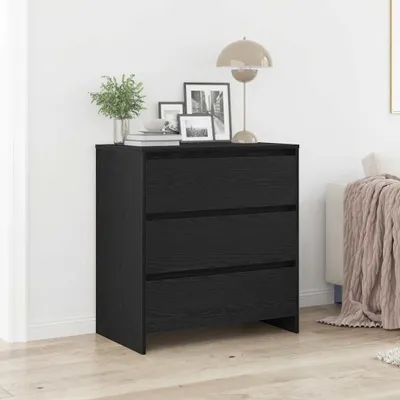 Produktbild von Möbel Sideboard Schwarz Eichen-Optik 70x41x75 cm Holzwerkstoff - Kommoden &32606