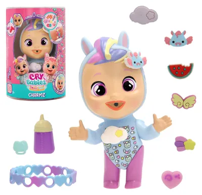 Image de Cry Babies Magic TEARS CHARMZ : Jenna, poupées miniatures à collectionner. 8 poupées-bébés avec des charms