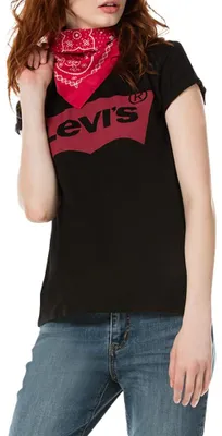 Zdjęcie produktu dla Levi's, damska koszulka The Perfect Tee, kolor: czarny (efekt sprania), rozmiar: XXS