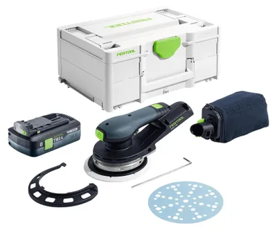 Produktbild von Festool ETSC 2 150-Basic Akku Exzenterschleifer 18 V 150 mm Brushless + 1x Akku 4,0 Ah + Systainer - ohne Ladegerät