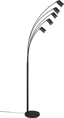 Immagine prodotto di Loft lampada da terra nero opaco faretto per soggiorno camera da letto 200 cm 5xGU10 10W MARLEY Trio