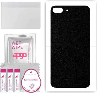 Produktbild von apgo Rückseite Schutzfolie, Skin, kompatibel mit Apple iPhone 8 Plus, Hinten Displayschutzfolie aus Vinylfolie, kratzfest, einfache Montage - Mattschwarz