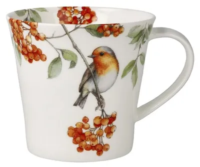 Kaffeetasse Rotkehlchen 0,35 l Fine Bone China