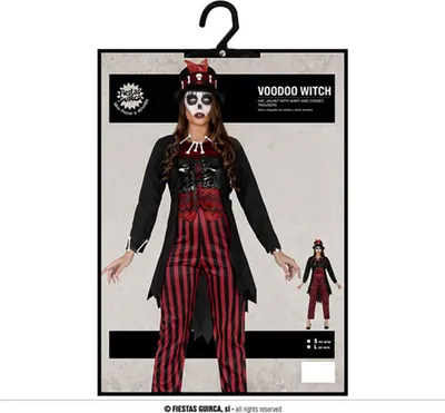 Obrázok produktu pre Kostým čarodejnice Vodoo pre dámy, veľkosť:L
