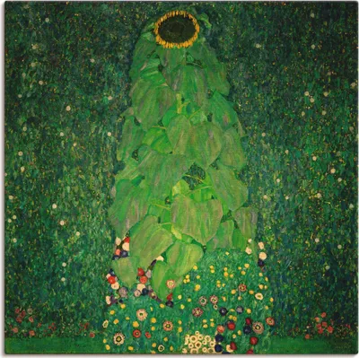 Produktbild von Gustav Klimt: Die Sonnenblume, Produkt:Leinwand, Größe (HxB):100x100 cm / Leinwand
