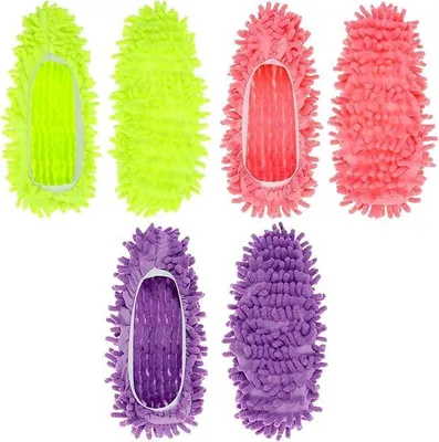 3 Paar Mikrofaser-Staubmop-Socken, wiederverwendbar