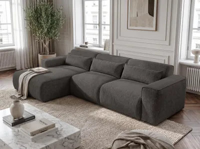 Image de AX LIVING Canapé d’angle convertible Ruyam Gris 310 cm G