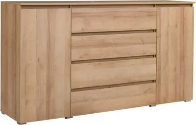Obrázek produktu pro Furniture24 Cosmo Co6 Komoda se 4 zásuvkami a 2 dvířky Dub Riviera