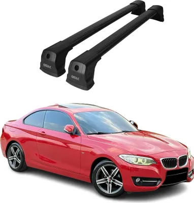 Image de Barres de toit transversales pour BMW Série 2 F22 Coupé 2012-2021 Aluminium Noir