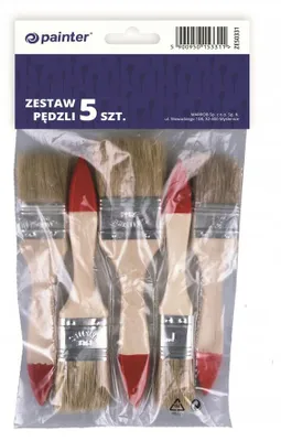 Produktbild von Painter Malerpinsel Set Flachpinsel Holzlack 5 Stück