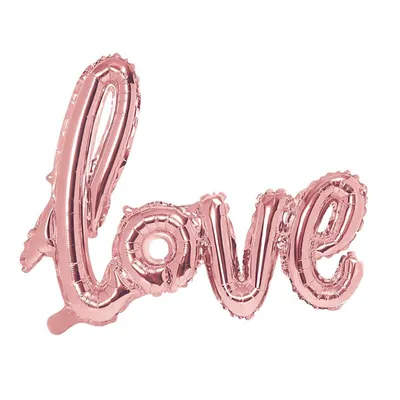 Folienballon love Schriftzug metallic roségold Deko Hochzeit Valentinstag Verlobung SALE Ballon Luftballon Party-Deko