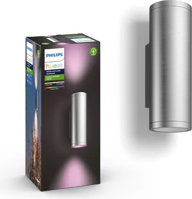 Produktbild von Philips Hue White and Color ambiance 1746347P7 Intelligente Wandleuchte Edelstahl 8 W