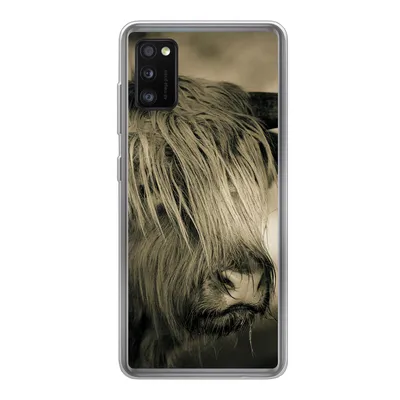 Produktbild von MuchoWow® Handyhülle Schutzhülle Hülle für Samsung Galaxy A41 Schottischer Highlander - Tiere - Haare Silikon Softcase Handy Hülle - Mobiltelefon