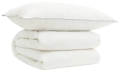 Produktbild von vidaXL Bettdecke und Kissen Set 2 stk. 140x200 cm 4 Jahreszeiten Wolle