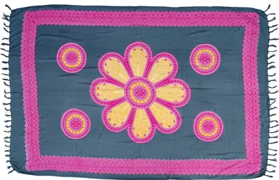 Produktbild von Bali Sarong, Wandbehang, Wickelrock, Sarongkleid - Grau, Uni, Viskose, 160*110*0,5 cm, Sarongs & Tücher