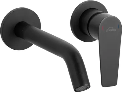 Produktbild von BADLAND Unterputz Waschtischarmatur Wasserhahn DOKOS Mischbatterie für Badezimmer in Schwarz