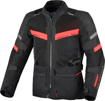 Produktbild von Macna Captane wasserdichte Motorrad Textiljacke, schwarz/rot, XL