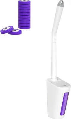 Productafbeelding van INF Wegwerptoiletborstel met toiletstaafvullingen (staafje + 20 navullingen) 41 cm