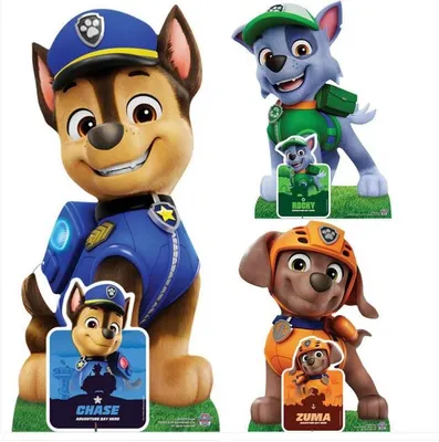 Immagine prodotto di Set di stand-up in cartone dei Paw Patrol - Chase, Rocky e Zuma