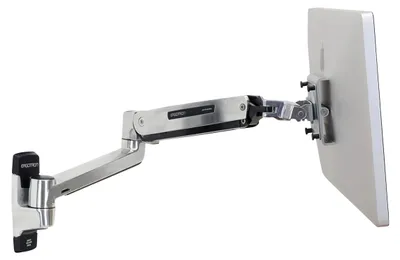 Produktbild von Ergotron LX HD Sit-Stand, 13,6 kg, 116,8 cm (46"), 75 x 75 mm, 400 x 400 mm, Silber