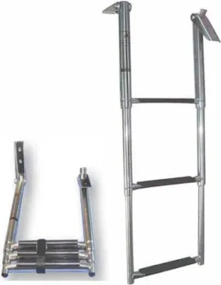 Produktbild von Lalizas Edelstahl Teleskopleiter Silber 3 Steps Silber 3 Steps