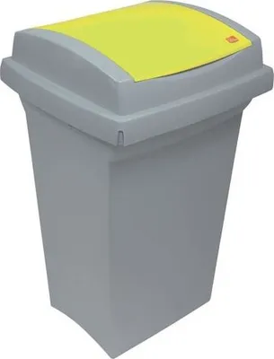 Zdjęcie produktu dla Pojemnik na odpady segregowane, żółta pokrywa, 50 l