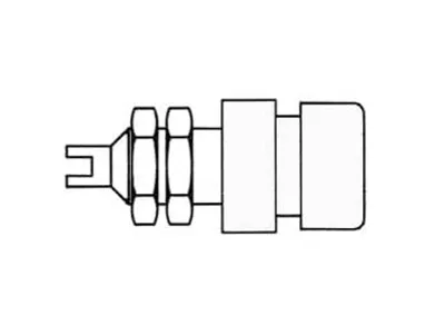 Imagen del producto de Tuerca aislada, blanca, 4 mm - Bil20