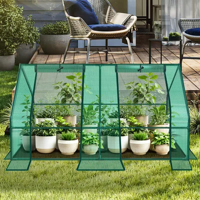 Zdjęcie produktu dla Szklarnia Jayseuw – szklarnia do uprawy pomidorów, inspekt 180 x 90 x 90 cm, kolor zielony