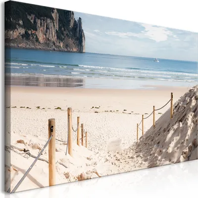 Image de Tableau mural Mega XXXL Plage Mer 250x125 cm Impression artistique format XXL en une seule partie à monter soi-même Tableaux sur toile Tableaux modernes Décoration murale DIY Décoration d'intérieur Paysage Nature c-A-0049-ak-f