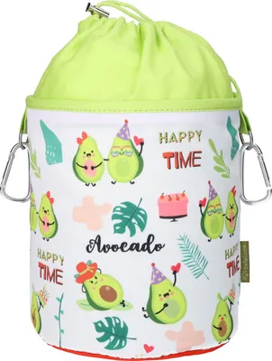 Produktbild von bellaCott Wäscheklammerbeutel Avocado, Ø18 x 31 cm, Baumwolle, 2 Karabiner