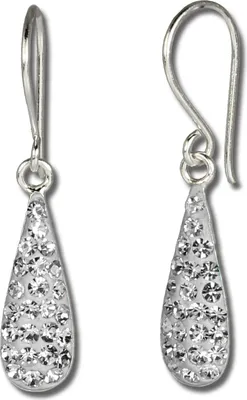 Produktbild von SilberDream weiß Ohrringe Zirkonia Damen 925 Echt Silber Ohrhänger GSO208W