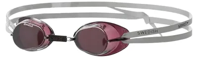 Immagine prodotto di Speedo - Occhialini da nuoto "Swedish" riflettenti, unisex, per uomo/donna, modello IG4138 (taglia unica) (grigio fumo/argento)