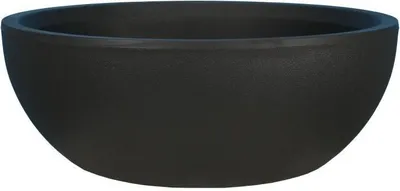 Image de Bac Pot de fleurs Double Parois effet Granit - Coupe D 50cm 23L - Noir - Fabrication Française