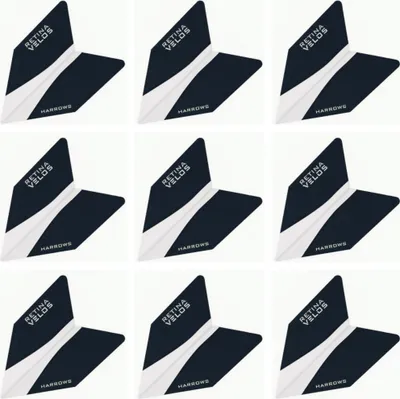 Produktbild von Harrows | Retina | Dart Flights | Velos | 100 Mikron | Transparent Weiss | 3 Sets = 9 Flights