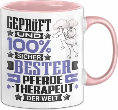 Produktbild von Pferdetherapeut Geschenk Lustiger Spruch für Pferdetherapeut Geschenkidee Bester Pferdetherapeut Der Welt (Rosa)