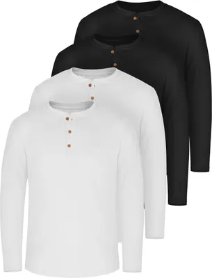 Produktbild von normani 4er Set Herren Langarm Shirts aus Baumwolle