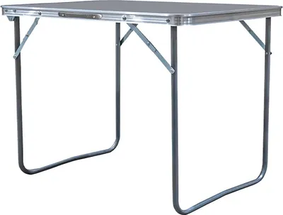 Produktbild von Aga Campingtisch klappbar Gartentisch 80x60x70 cm – Aluminium-Klapptisch mit MDF-Platte & Tragegriff – stabil, wetterfest & kompakt – für Camping, Garten & Reisen Grau